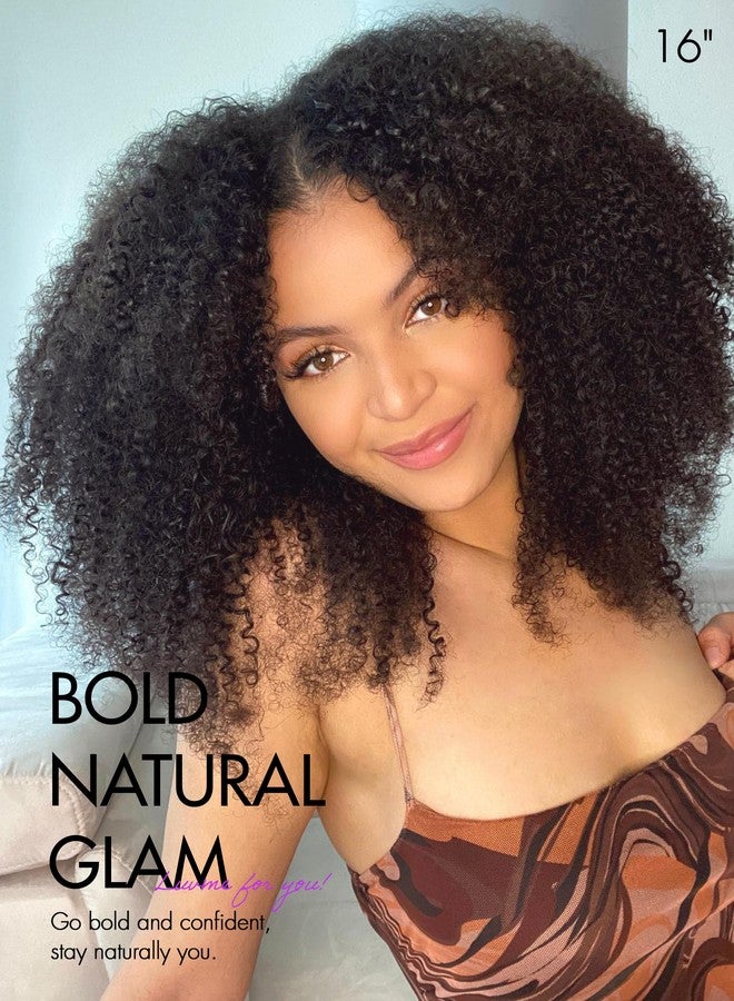 LUVME 16 Inch Curtain Bangs Jerry Curly Glueless Wigs Human Hair Pre Plucked Pre Cut Y-Shape HD Lace Front Wigs Human Hair - Image 2